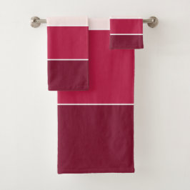 ピンク色の3色 バスタオルセット