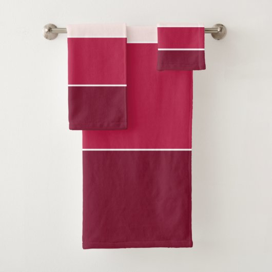 ピンク色の3色 バスタオルセット (インサイチュ)