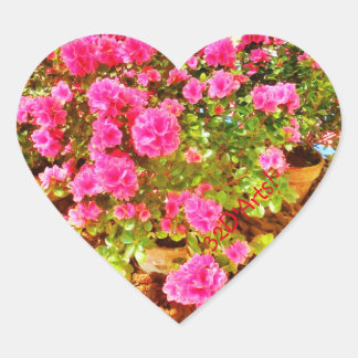 ピンク色のExvasanza、ハートシール、光沢 ハートシール