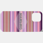 ピンク色のHAMbWG携帯電話ケーストライプス Case-Mate iPhoneケース (裏面 (横))