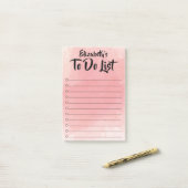 ピンク色のTo Doリスト・ノート ポストイット (デスク上)