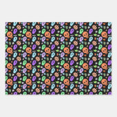 ピンク色または紫色のセットの3幽霊包装紙 ラッピングペーパーシート (正面2)