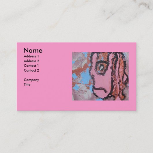 ピンク色を嫌う 名刺 (正面)