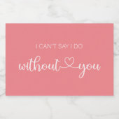 ピンク色を言わなくても大丈夫だ スパークリングワインラベル (シングルラベル)