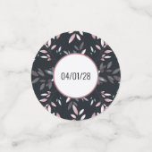 ピンク色エレガントのネイビーソフトウォーターフローラ コンフェッティ (スモール正面)