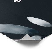 ピンク色エレガントのネイビーソフトウオーターカラーシャワーポスター ポスター (角)