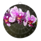 ピンク色エレガントの熱帯フローラの花 ダーツボード (正面)