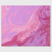 ピンク色エレガントの紫のマーブリードのシックな模様 ラッピングペーパー (フラット)