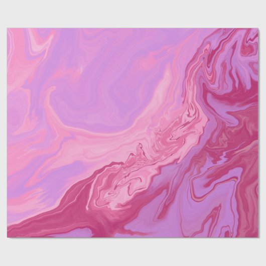 ピンク色エレガントの紫のマーブリードのシックな模様 ラッピングペーパー (フラット)