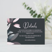 ピンク色エレガントネイビーソフトウォーター エンクロージャーカード (スタンド正面)