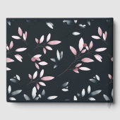 ピンク色エレガントネイビーソフトウォーター ゲストブック (裏面)