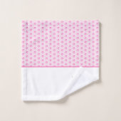 ピンク色ガーリーのかわいい一角獣 バスタオルセット (ウォッシュタオル)