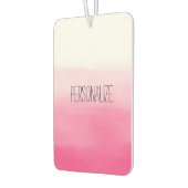 ピンク色グラデーションパーソナライズされた カーエアーフレッシュナー (左)