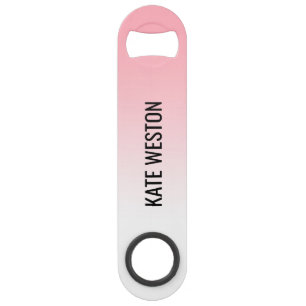 ピンク色サンセットグラデーションモノグラム スピード栓抜き