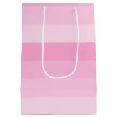 ピンク色ストライプ色 ミディアムペーパーバッグ (裏面)