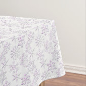 ピンク色ティントクリスマススノーフレークのテーブルクロス テーブルクロス (インサイチュ)