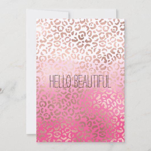 ピンク色ヒョウグラデーションプリントパーソナライズされた (正面)