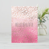 ピンク色ヒョウグラデーションプリントパーソナライズされた (スタンド正面)