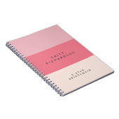 ピンク色ブロック花嫁スパイラルノート ノートブック (右側)