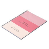 ピンク色ブロック花嫁スパイラルノート ノートブック (左側)
