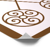 ピンク色ベビーカーの赤ちゃんシャワーサイン ポスター (角)