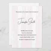 ピンク色ベビーシャワー招待状葉書 シーズンカード (正面/裏面)