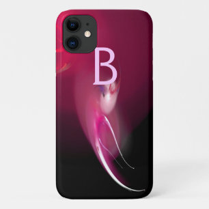 ピンク色モノグラムの光明るい赤紫色 iPhone 11 ケース