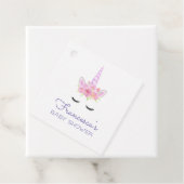 ピンク色ユニコーン赤ちゃんシャワー フェイバータグ (インサイチュ)