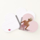 ピンク色彩の鮮やかのバレリーナ ノートブック (内部)