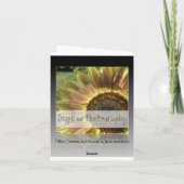 ピンク色彩の鮮やかの花 サンキューカード (裏面)