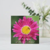 ピンク色彩の鮮やかデイジー 招待状 (スタンド正面)