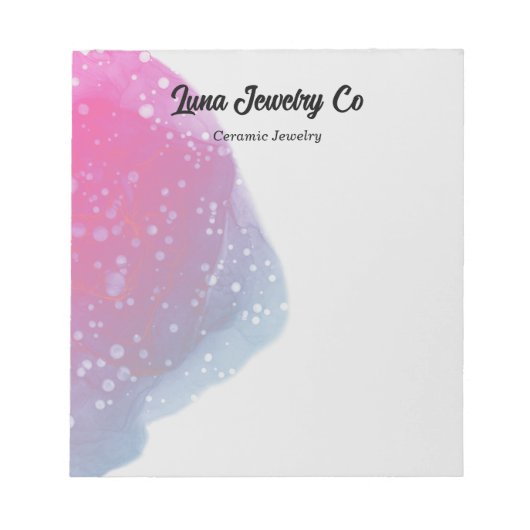 ピンク色彩の鮮やかレインボービジネス ノートパッド (正面)