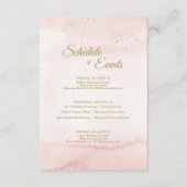 ピンク色金ゴールド結婚型の集計 エンクロージャーカード (正面)