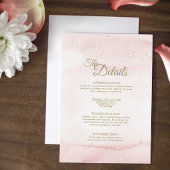 ピンク色金ゴールド結婚型詳細 エンクロージャーカード