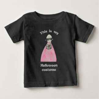 ピンク色、サングラスとボウTシャツ ベビーTシャツ