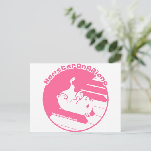 ピンク色 ポストカード (スタンド正面)