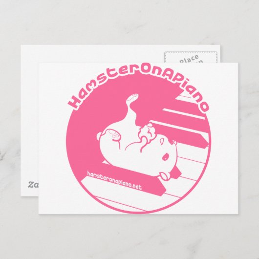 ピンク色 ポストカード (正面/裏面)