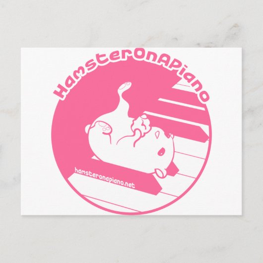 ピンク色 ポストカード (正面)