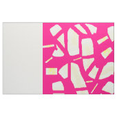 ピンク色、大淡い色のきい黄色の模様 ファブリック (ファットクウォーター)