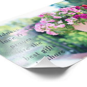 ピンク花の写真カインドネス引用文 フォトプリント            (角)