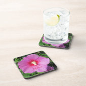 ピンク花の写真 コースター (右側)