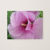 ピンク花の写真 ジグソーパズル (横)