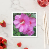 ピンク花の写真 スタンダードカクテルナプキン (インサイチュ)