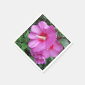 ピンク花の写真 スタンダードカクテルナプキン (角)