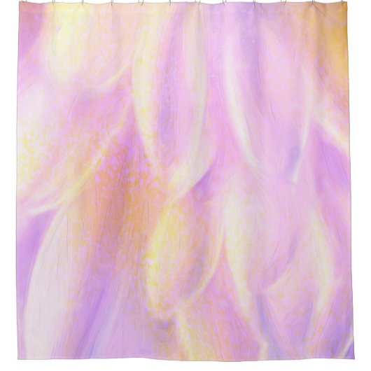 ピンク花びらシャワーカーテン シャワーカーテン (正面)