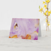 ピンク花びらドリーム抽象芸術アートノートカード カード (黄色い花)