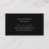 ピンク花びらフルート先生名刺 名刺 (裏面)