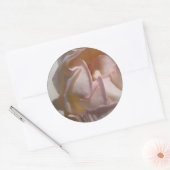 ピンク花びら結婚バラ封筒用シール ラウンドシール (封筒)