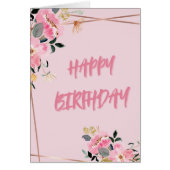 ピンク花びら誕生日 (正面)