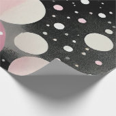 ピンク花びら誕生日 ラッピングペーパー (角)